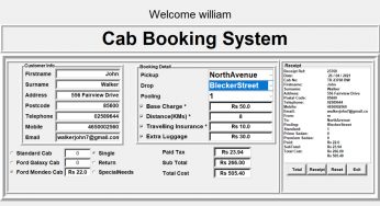 Cab Booking System in Python with Source Code