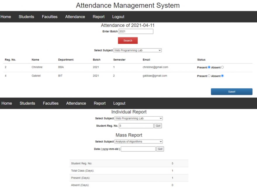 Simple Attendance Management System PHP thumbnail_codeastro