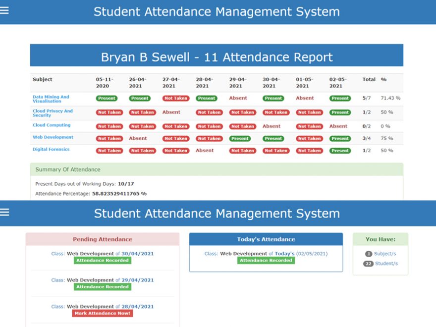 Student Attendance Management System PHP Thumbnail_CodeAstro