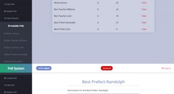 Student Poll System in PHP with Source Code