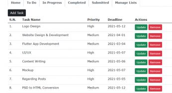 Task Manager Application in PHP with Source Code