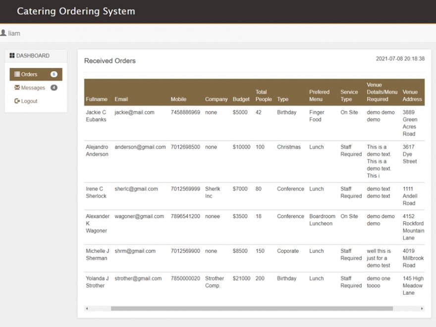 Online Catering Ordering System PHP Thumbnail_CodeAstro