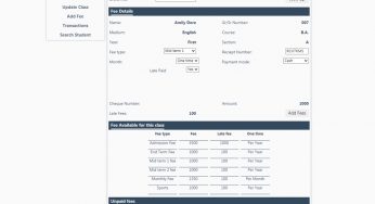 Fees Management System in PHP MySQL with Source Code