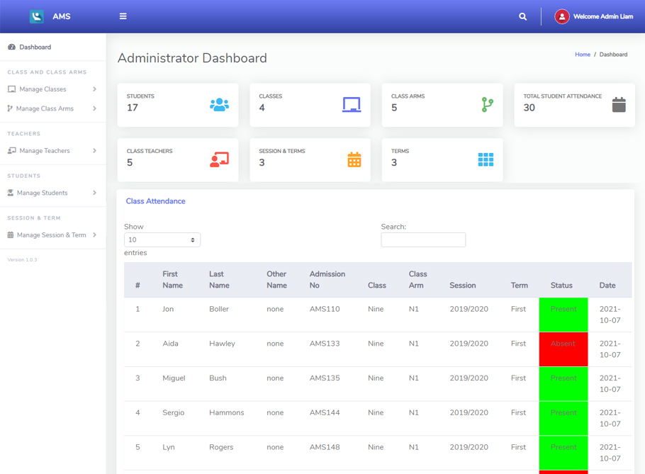 Student Attendance Management System In PHP MySQL With Source Code 