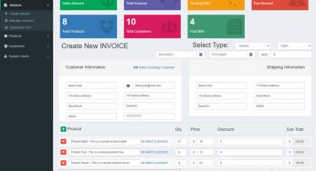 Invoice Management System in PHP with Source Code