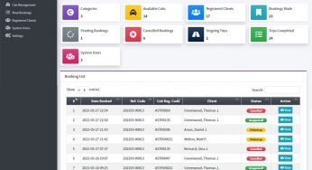 Cab Booking System in PHP with Source Code