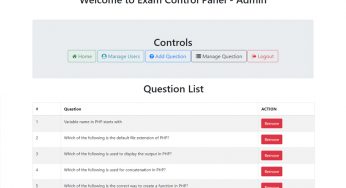 Online Examination System in PHP MySQL with Source Code
